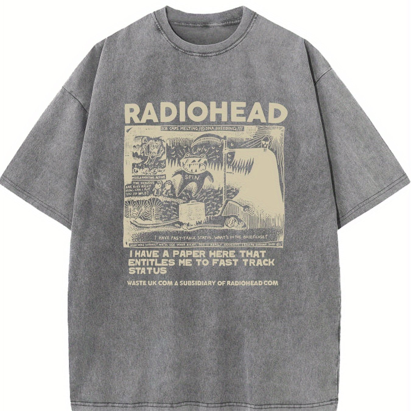 Men's casual retro washed