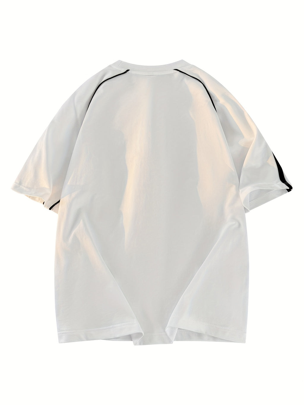 Men's Letter Print Short Sleeve T-Shirt - - Alphabet Design ( to), Loose Fit Round Neck Summer Casual Tee with Winding Strap for Outdoor Wear, Urban Style & Everyday Use - Hand Washable Non-Stretch Top