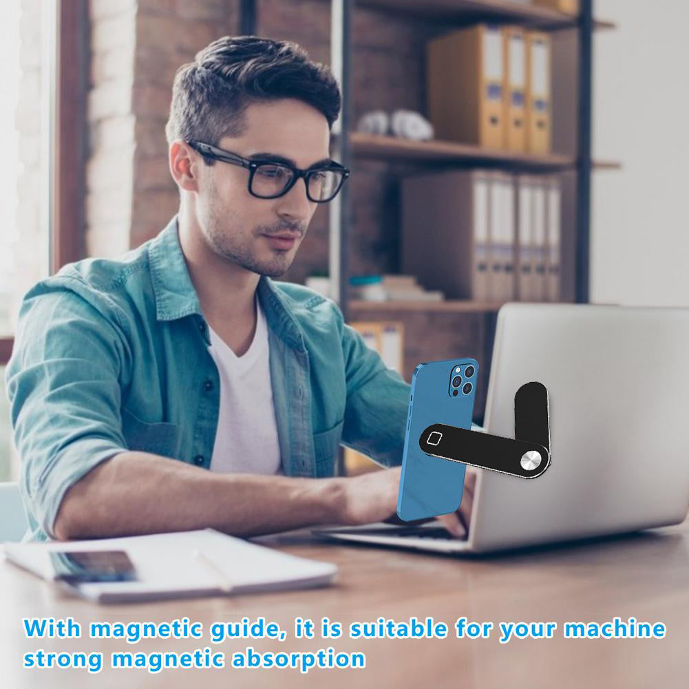 Laptop Phone Holder, Adjustable Laptop Side Mount Clip, Magnetic