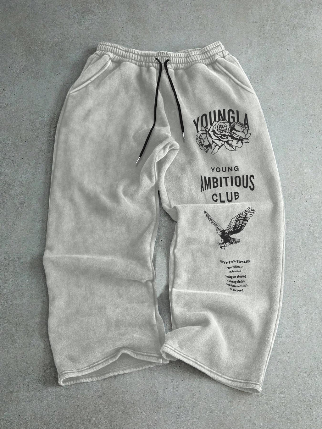 Men's Drawstring Waist Printed Pants