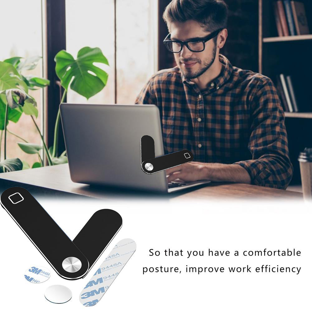 Laptop Phone Holder, Adjustable Laptop Side Mount Clip, Magnetic