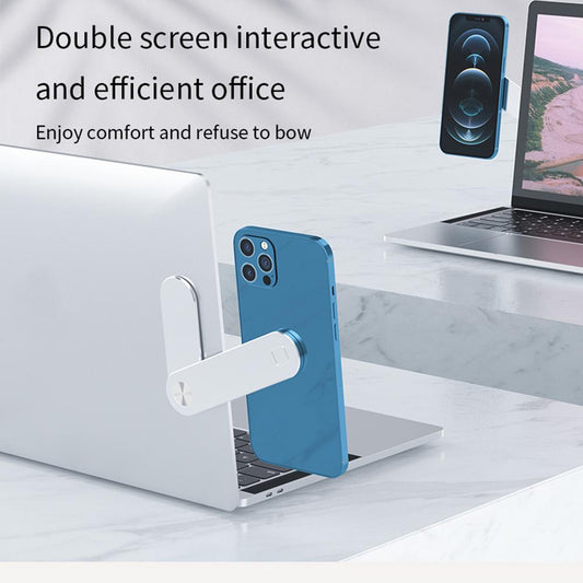 Laptop Phone Holder, Adjustable Laptop Side Mount Clip, Magnetic