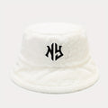 1pc Women's Embroidered Bucket Hat Unisex Warm Plush Sun Hat Men's Outdoor Fashion Trends Vacation Travel Foldable Fisherman Cap for Autumn Winter