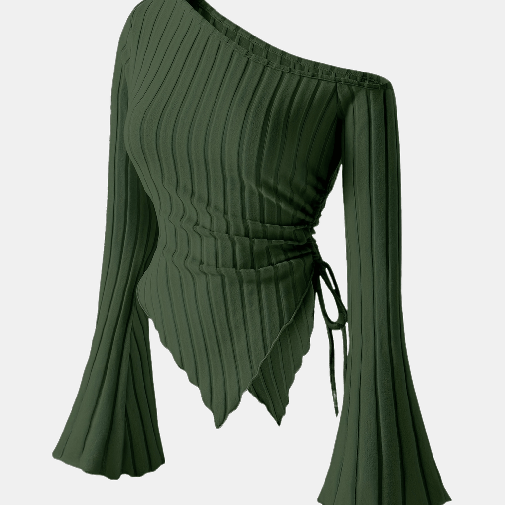 Women's Elegant Off-Shoulder Bell Sleeve T-Shirt