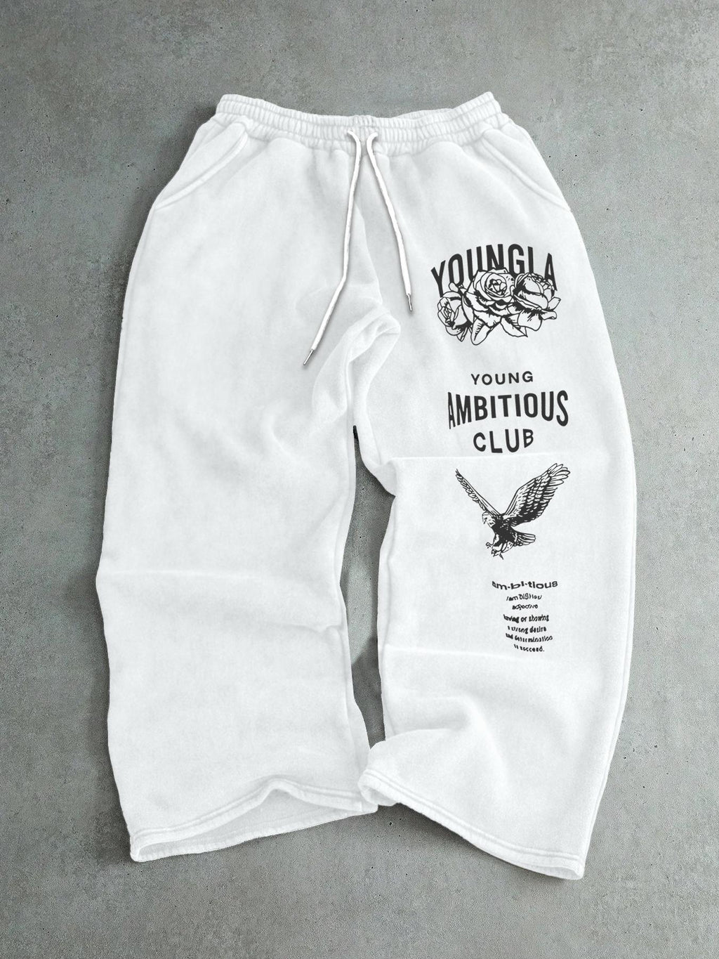 Men's Drawstring Waist Printed Pants