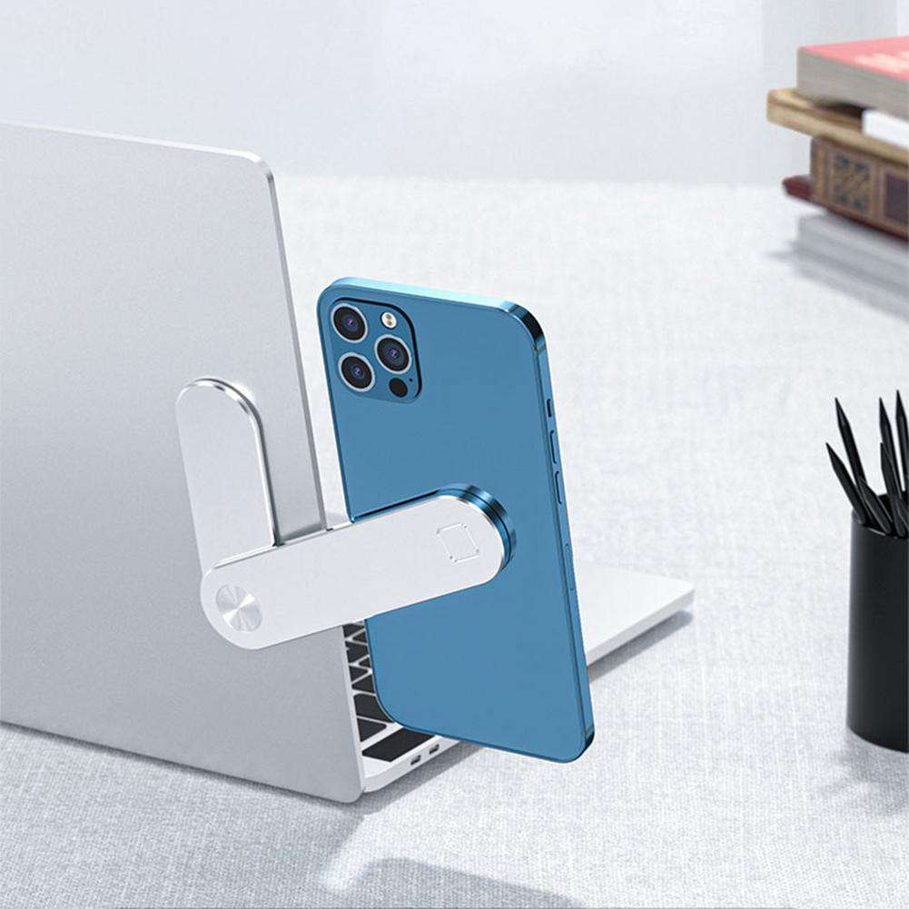 Laptop Phone Holder, Adjustable Laptop Side Mount Clip, Magnetic