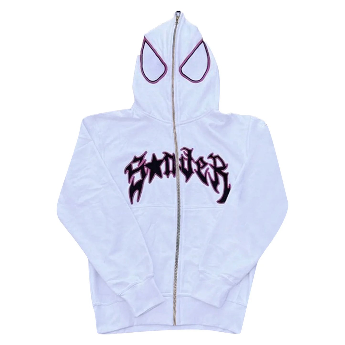 Harajuku Casual Loose Hooded Sweatshirt Y2k Women/Men Spider Print Hoodies Women Hip Hop Zipper Long Sleeve Jacket Coats Autumn