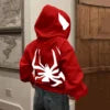 Harajuku Casual Loose Hooded Sweatshirt Y2k Women/Men Spider Print Hoodies Women Hip Hop Zipper Long Sleeve Jacket Coats Autumn