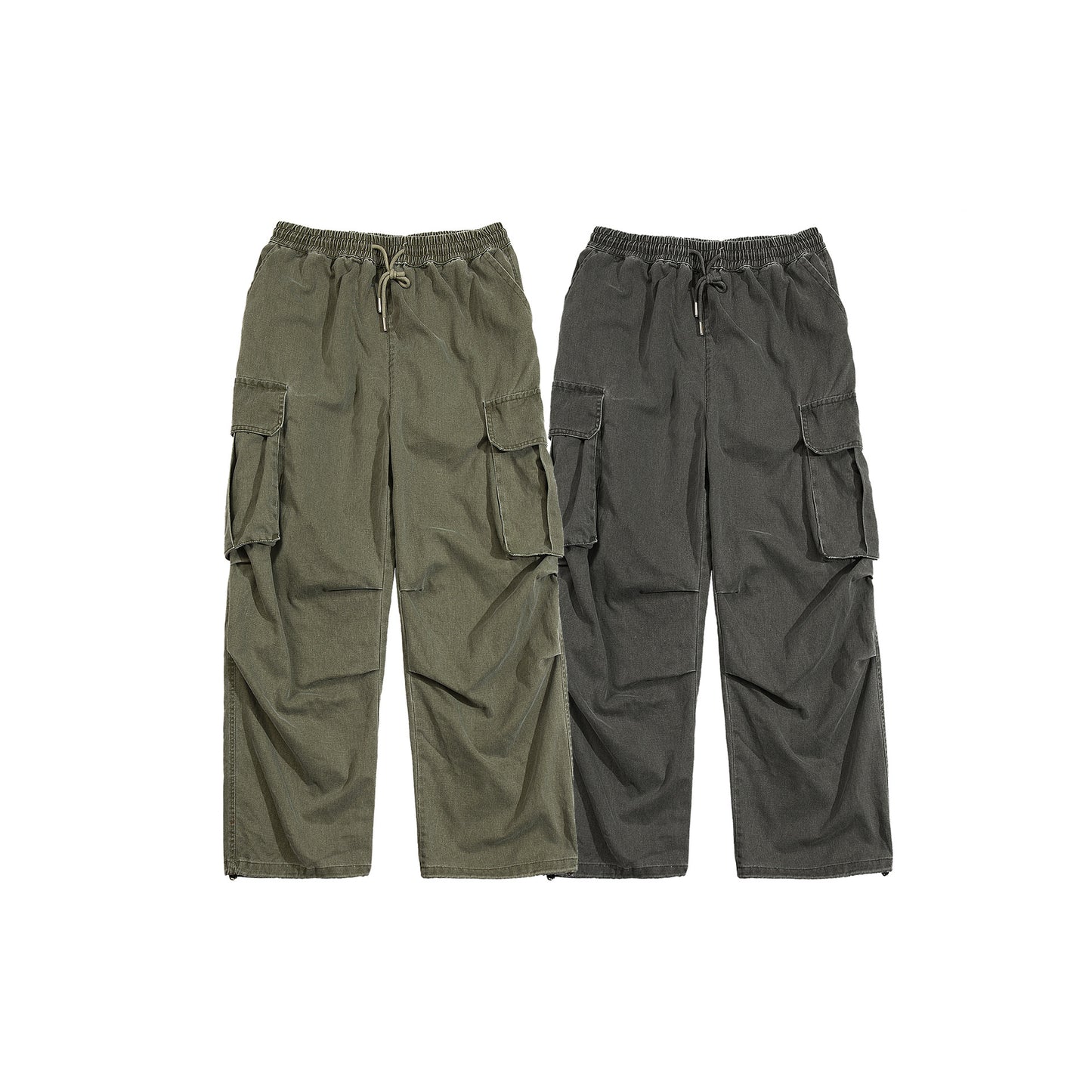 Spring And Autumn Washed Distressed Overalls American Street Casual Trousers