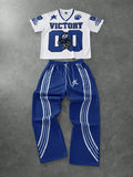 Men's And Women's Short Sleeved Pants 2-Piece Set With Letter Printing Simple Quick Drying T-Shirt Pants Casual Set