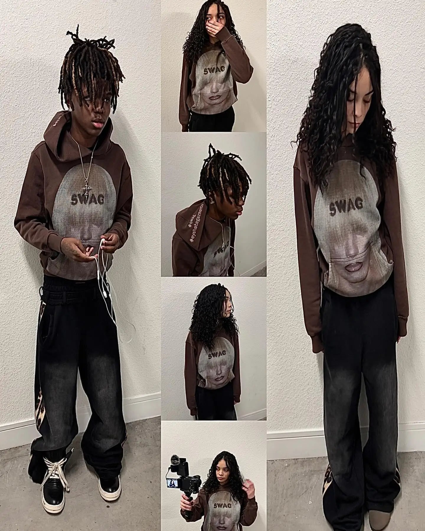 Harajuku Casual Letter Zip Oversized Hoodie Grunge Streetwear Gothic Sweatshirt Hoodies Women Tops Men Clothing Goth Y2k Clothes