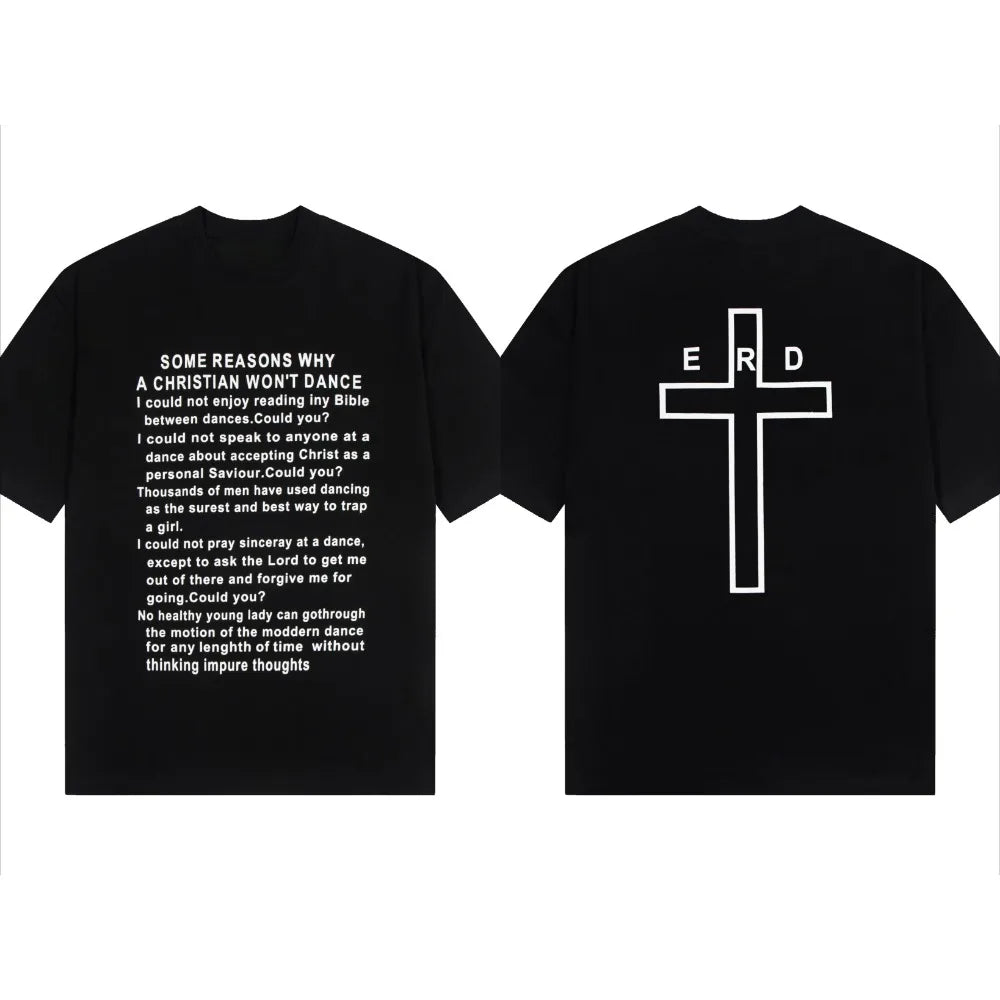 2025 Melancholy Rich Second Generation American Cotton Printed Short Sleeve Men and Women of The Same High Quality