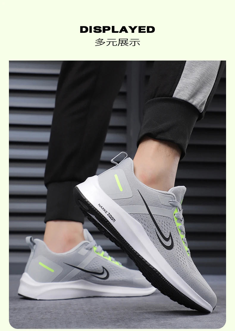 Cushioning Running Shoes for Men Casual Sports Sneakers - Summer Ice silk Jogging Trainers Free Shipping