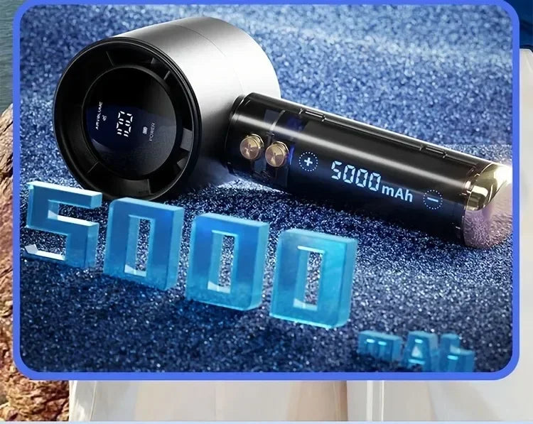 High Speed Portable Turbo Fan Cooler Fan 100-Speed Adjustment High-Speed Fan Handheld Fan Mini Fan 100-Level Adjustment Portable