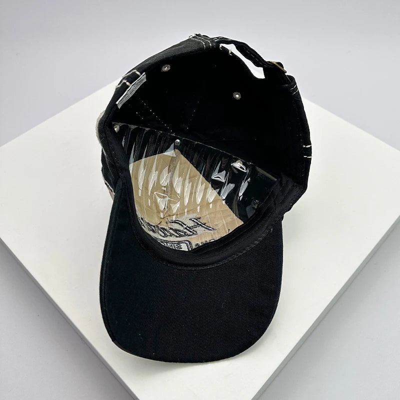 Vintage Washing Men & Women Baseball Hats Cotton Snapback Caps Embroidery New Versatile Fashion Letter Leisure Distress