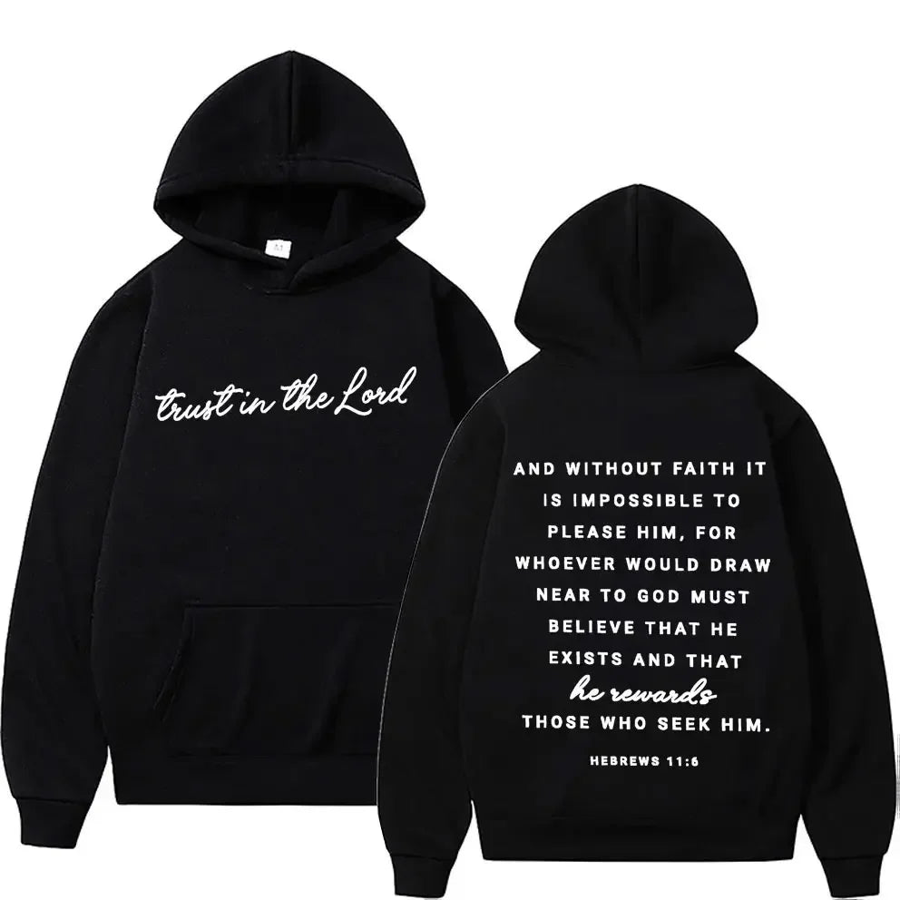 Harajuku Aesthetic Christian Jesus Church Hoodie Bible Verse God Loves You Hooded Men's Women Vintage Sweatshirts Streetwear Y2K