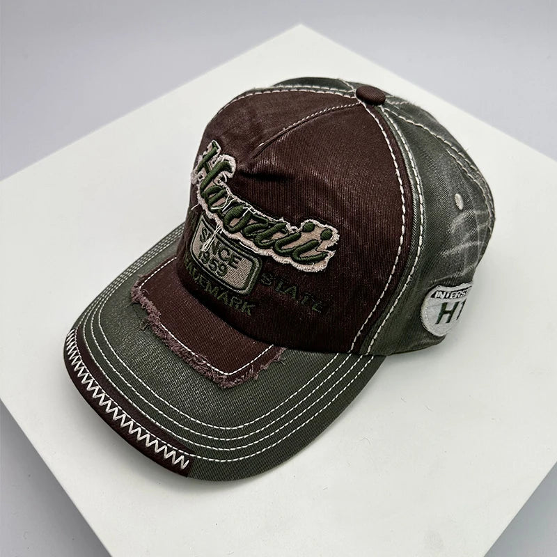Vintage Washing Men & Women Baseball Hats Cotton Snapback Caps Embroidery New Versatile Fashion Letter Leisure Distress