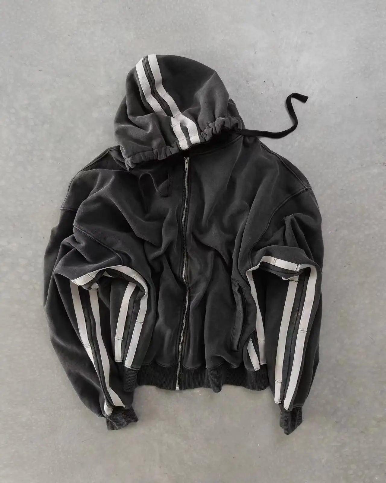 Y2K Unisex Zip Up Vintage Fashion Print Hoodies New Harajuku Hip Hop Long Sleeve Coats Loose Hooded Sweatshirt Men Streetwear