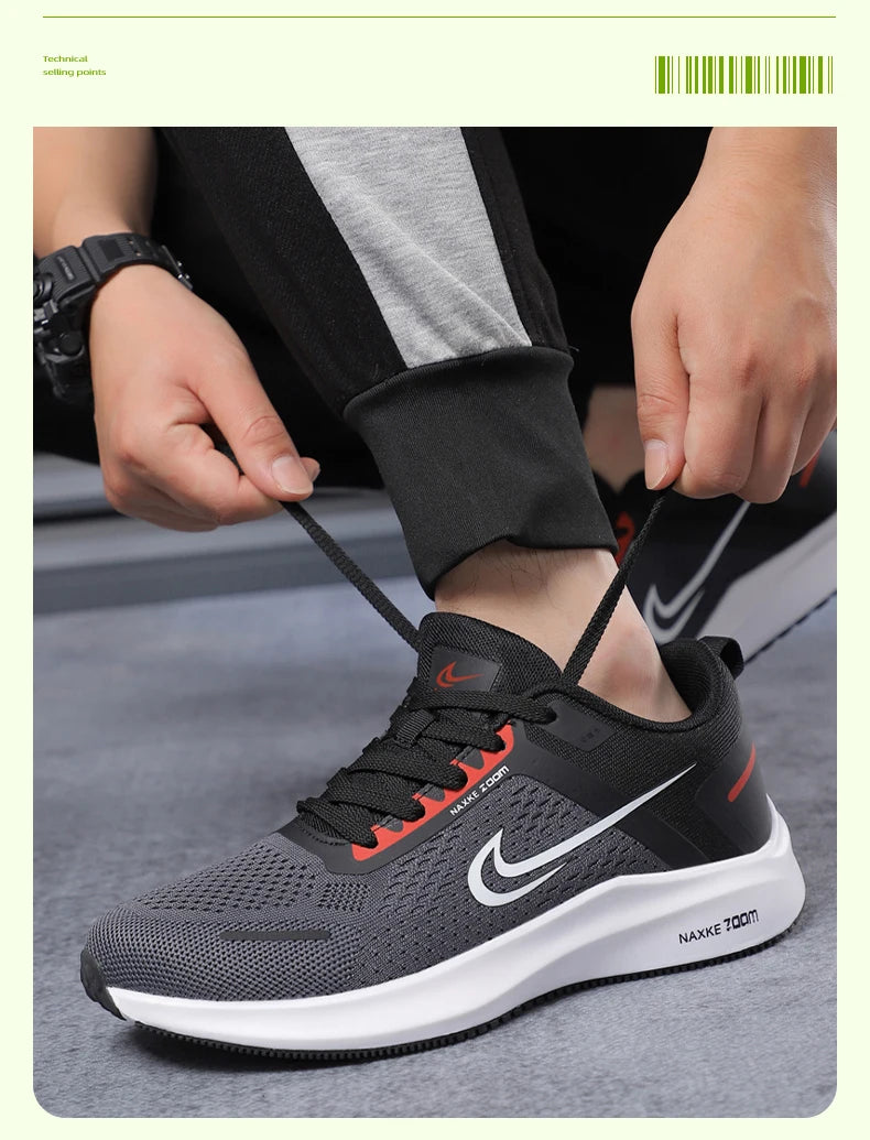 Cushioning Running Shoes for Men Casual Sports Sneakers - Summer Ice silk Jogging Trainers Free Shipping