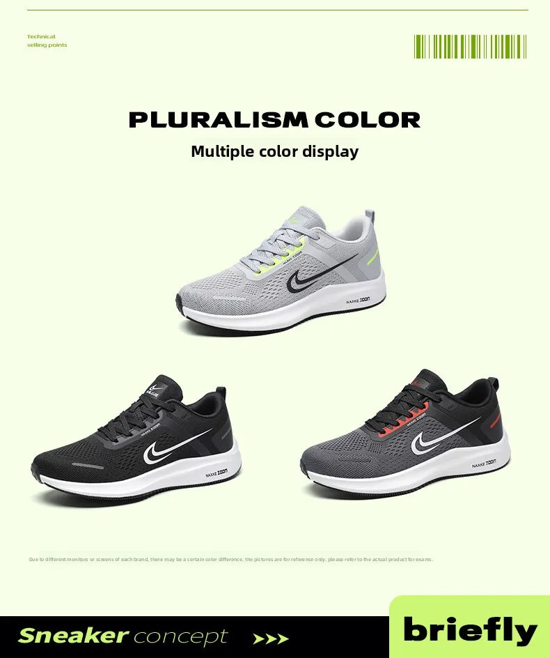 Cushioning Running Shoes for Men Casual Sports Sneakers - Summer Ice silk Jogging Trainers Free Shipping