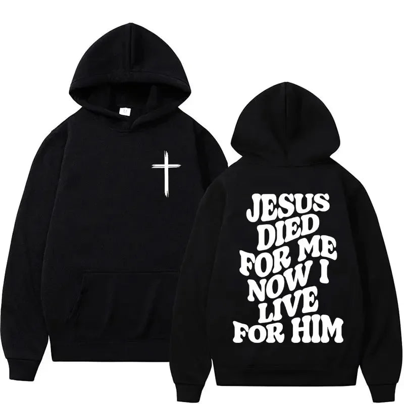 Harajuku Aesthetic Christian Jesus Church Hoodie Bible Verse God Loves You Hooded Men's Women Vintage Sweatshirts Streetwear Y2K