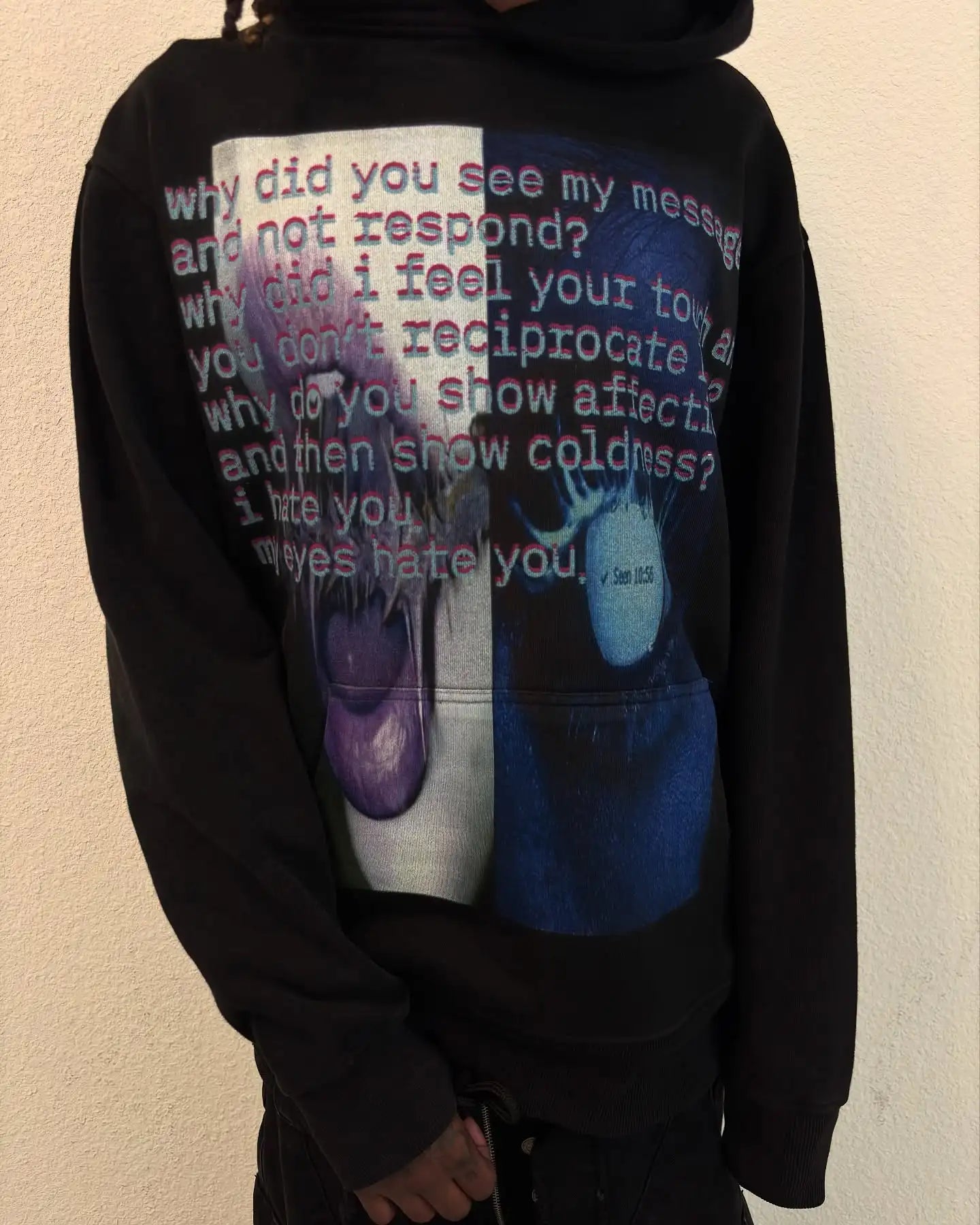 Harajuku Casual Letter Zip Oversized Hoodie Grunge Streetwear Gothic Sweatshirt Hoodies Women Tops Men Clothing Goth Y2k Clothes