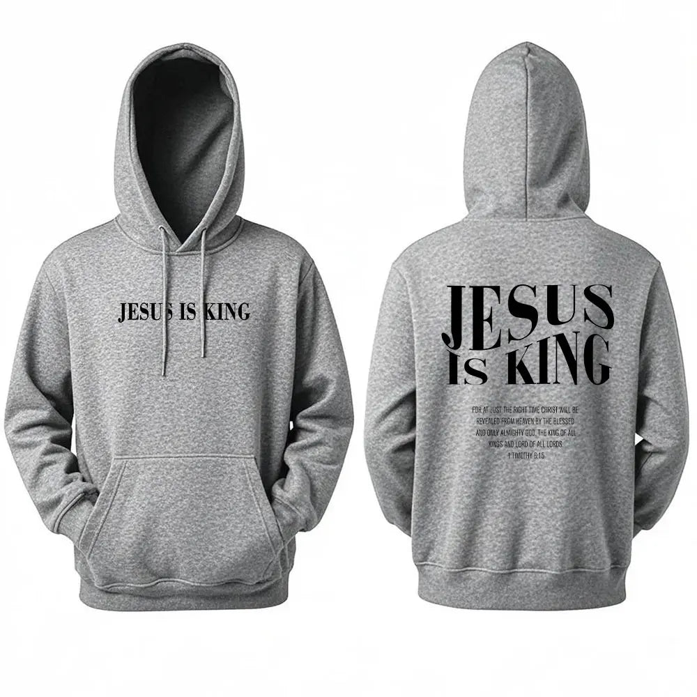 Jesus Is King Sweatshirt Jesus Women Long Seleeve Hoodie Christian Hoody Clothes Christian Streetwear Gospel Jesus Clothes