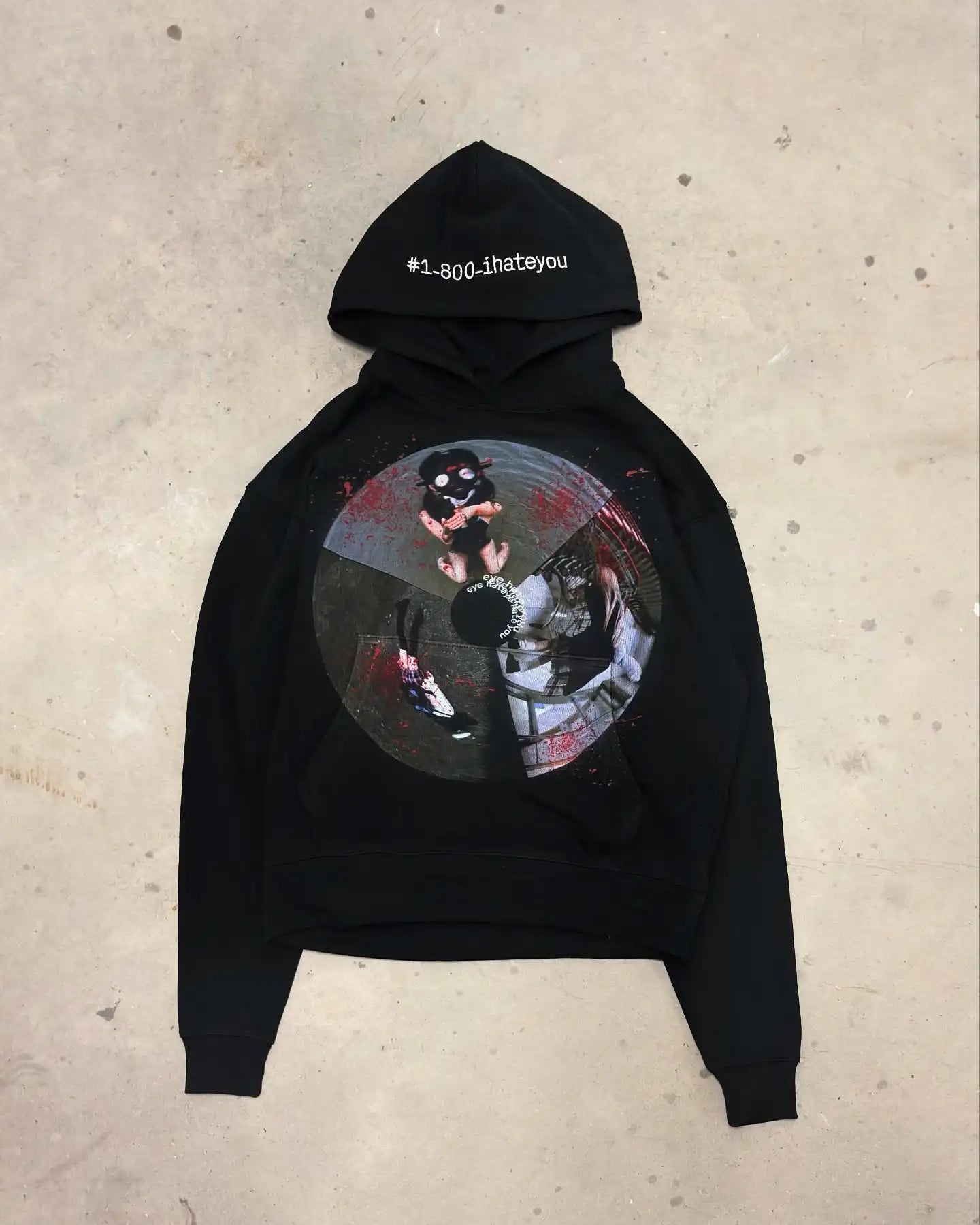 Harajuku Casual Letter Zip Oversized Hoodie Grunge Streetwear Gothic Sweatshirt Hoodies Women Tops Men Clothing Goth Y2k Clothes