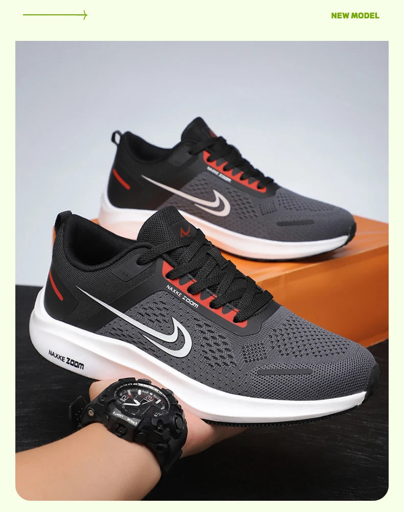Cushioning Running Shoes for Men Casual Sports Sneakers - Summer Ice silk Jogging Trainers Free Shipping