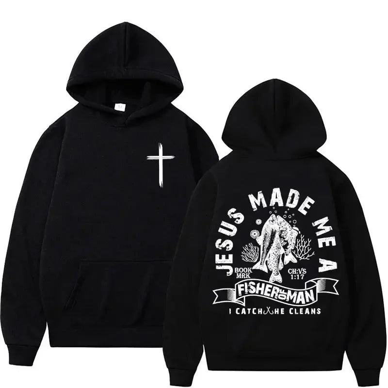Harajuku Aesthetic Christian Jesus Church Hoodie Bible Verse God Loves You Hooded Men's Women Vintage Sweatshirts Streetwear Y2K