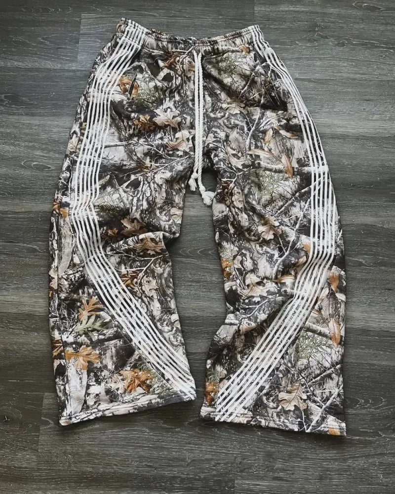 90s Jeans New Harajuku Hip Hop Camouflage Retro Oversize Denim Pants Fashion Men Clothing Straight Leg Wide Leg Jeans Streetwear