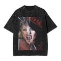 Vintage Ladys Gagas Mayhem T-Shirt Men Crew Neck 100% Cotton Washed T Shirts Album Short Sleeve Tees Birthday Present Clothes