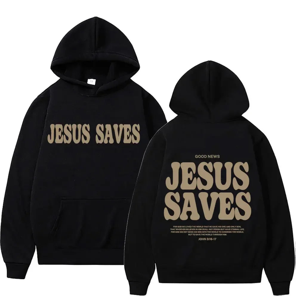 Harajuku Aesthetic Christian Jesus Church Hoodie Bible Verse God Loves You Hooded Men's Women Vintage Sweatshirts Streetwear Y2K