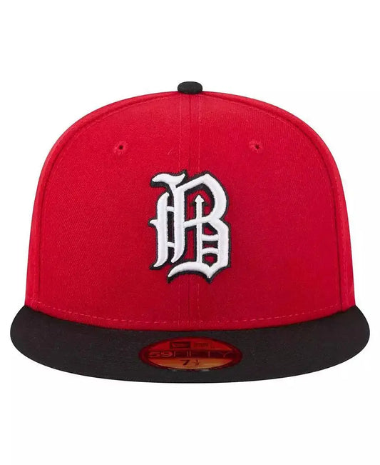 New Era | Men's Red/Black Birmingham Barons Authentic Collection 59FIFTY Fitted Hat