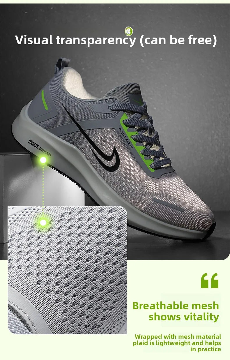 Cushioning Running Shoes for Men Casual Sports Sneakers - Summer Ice silk Jogging Trainers Free Shipping
