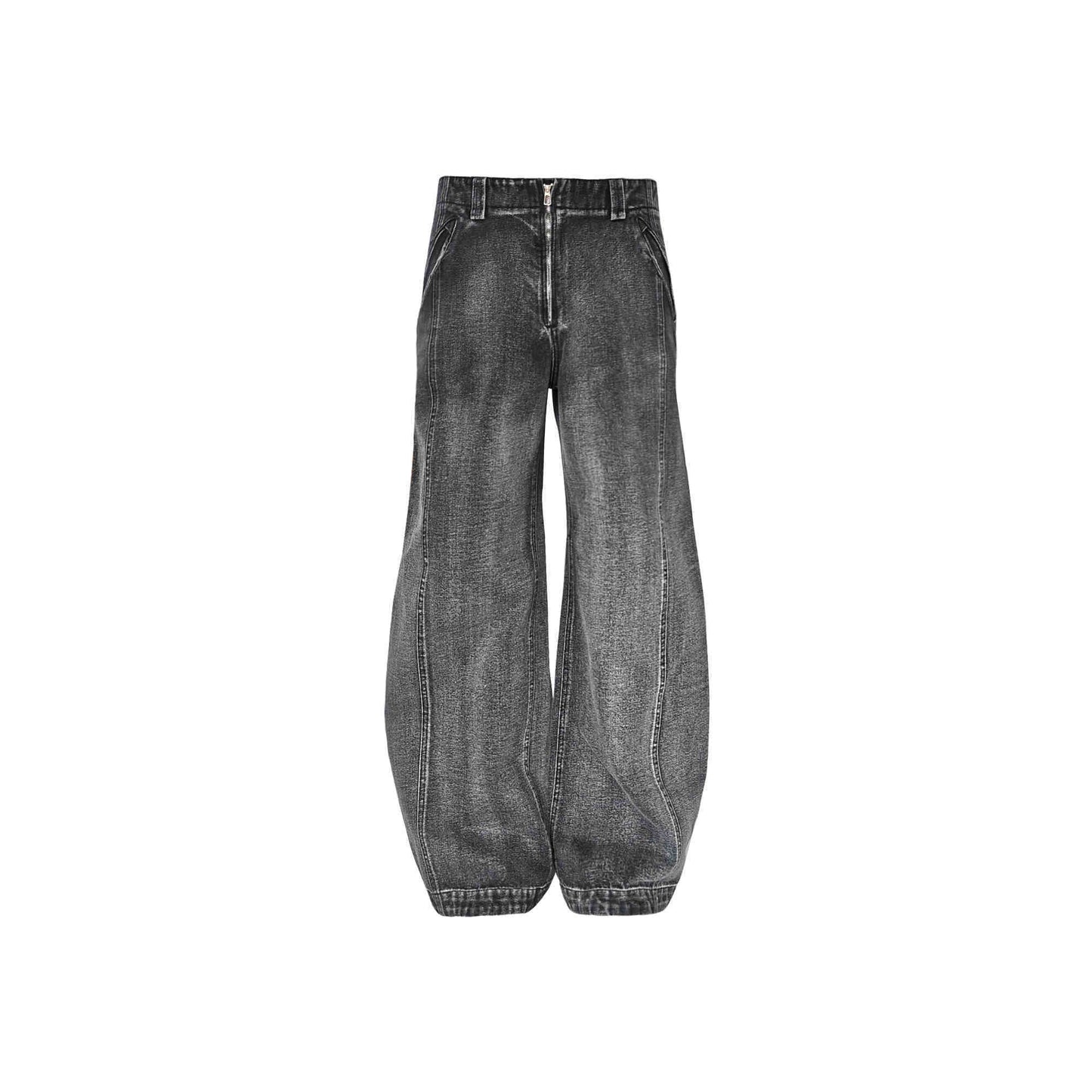 Black Baggy Rigid Jeans