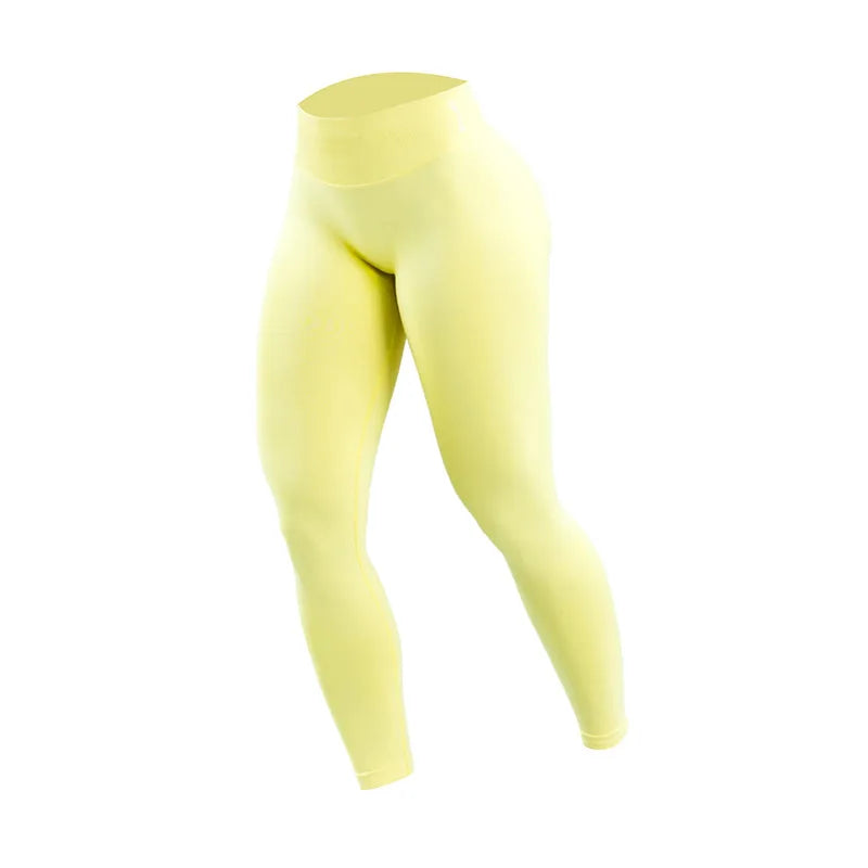 Women Three Waist Gym Yoga Pants High Waist Peach Buttocks Solid Color Tight Fitting Sports Leggings Yoga Exercise Pants