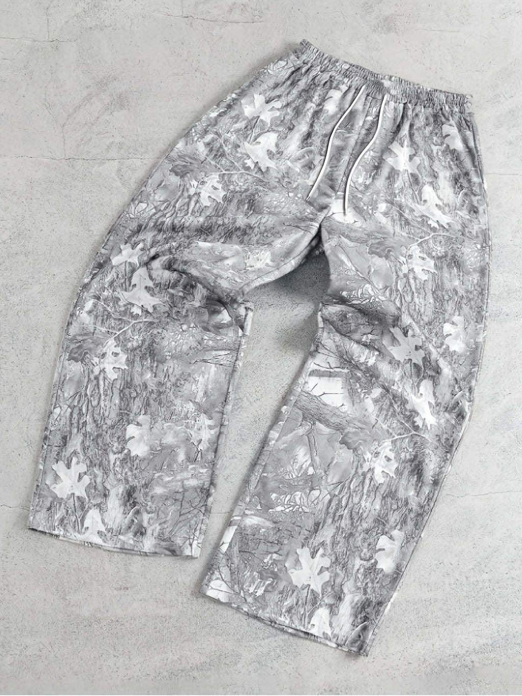 Men's Casual Snowflake Print Pants - Light Grey Winter-Ready Trousers with Elastic Waist & Drawstring, Machine Washable Durable Fabric for Everyday & Festive Occasions (Regular Fit)